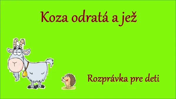 Koza odratá a jež (audio rozprávka)