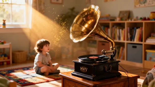 Dieťa počúvajúce rozprávky pri teplom svetle