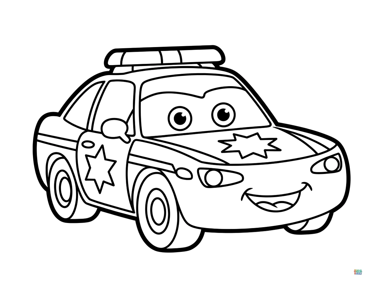 Policajné auto spredu