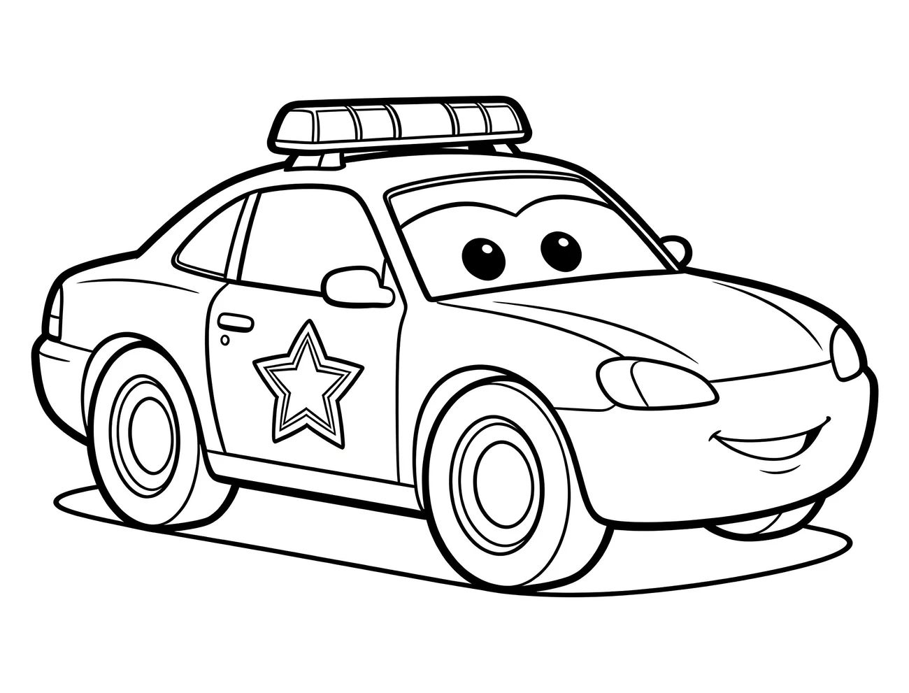 Policajné auto z boku