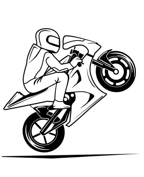 Omaľovánka - Motorka