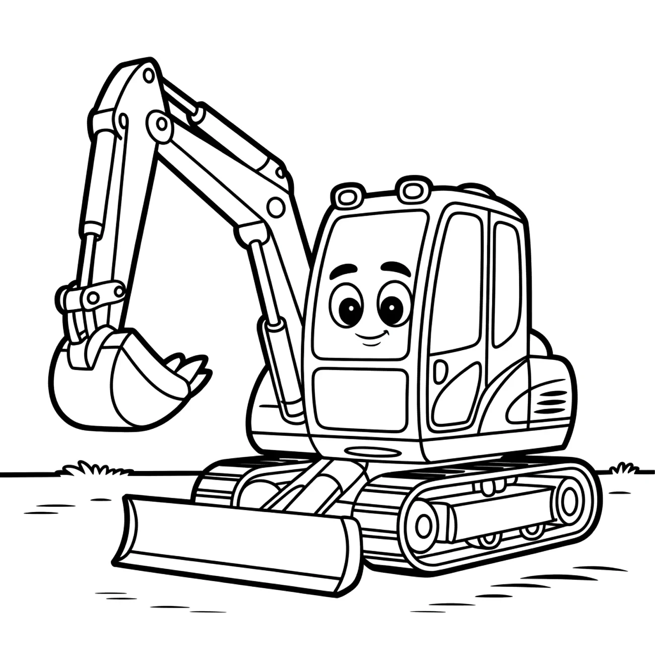 Malý mini bager s pásami