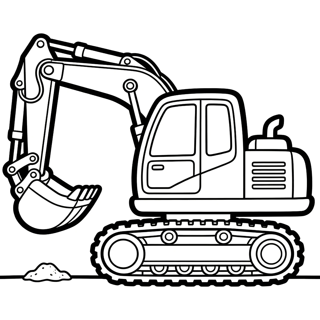 Realistický bager bez tváre