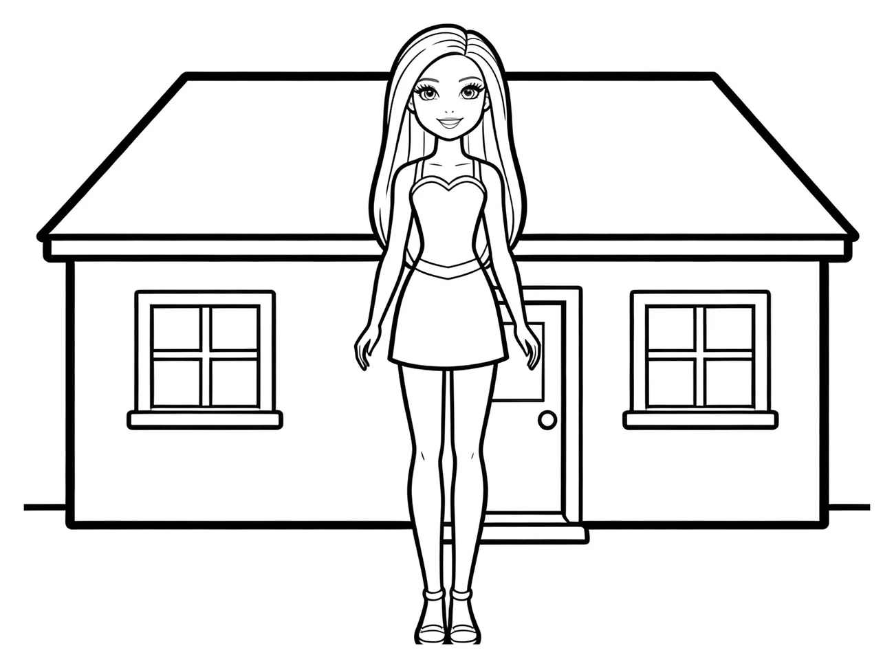 Barbie pri celom domčeku