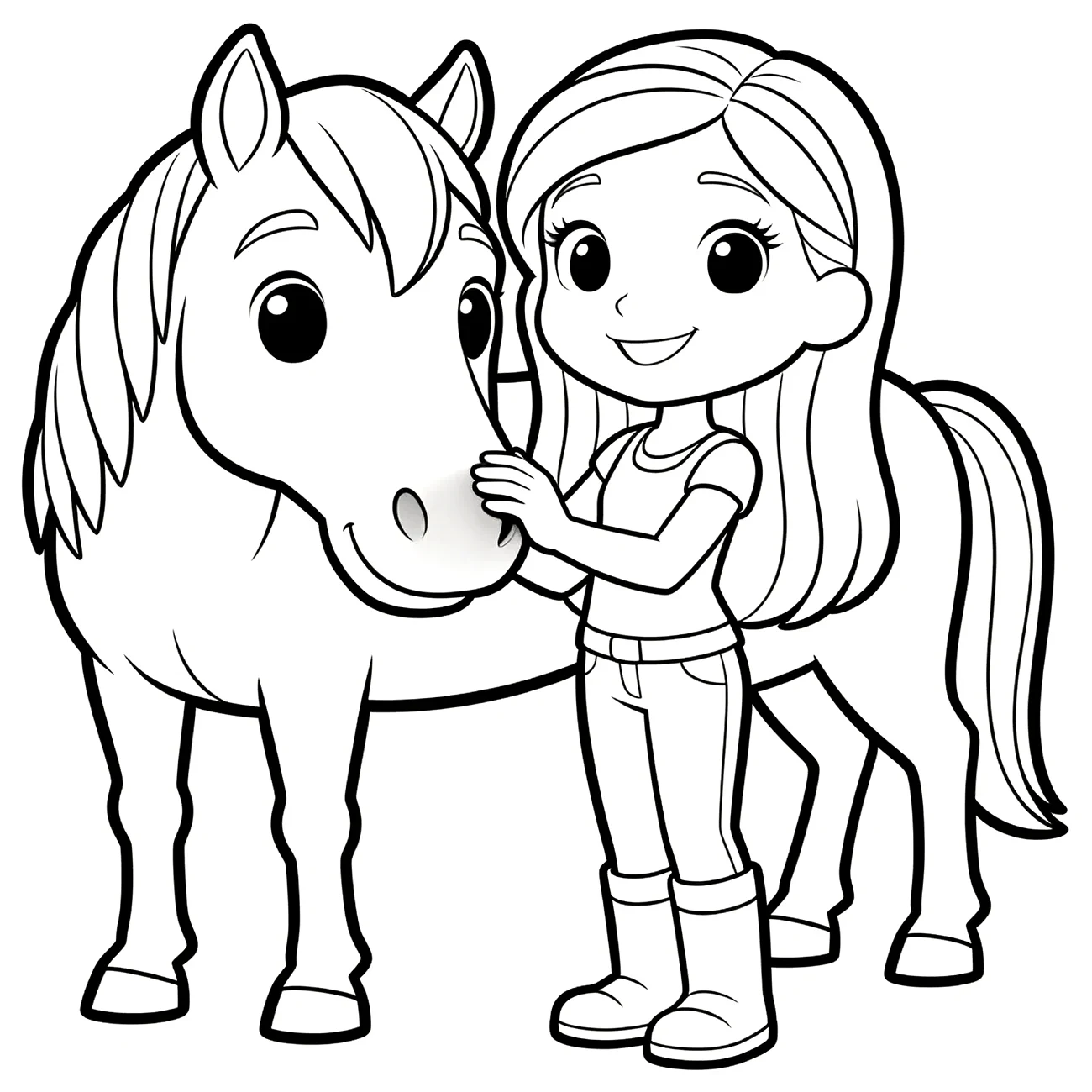 Barbie so svojím koníkom (variant 2)