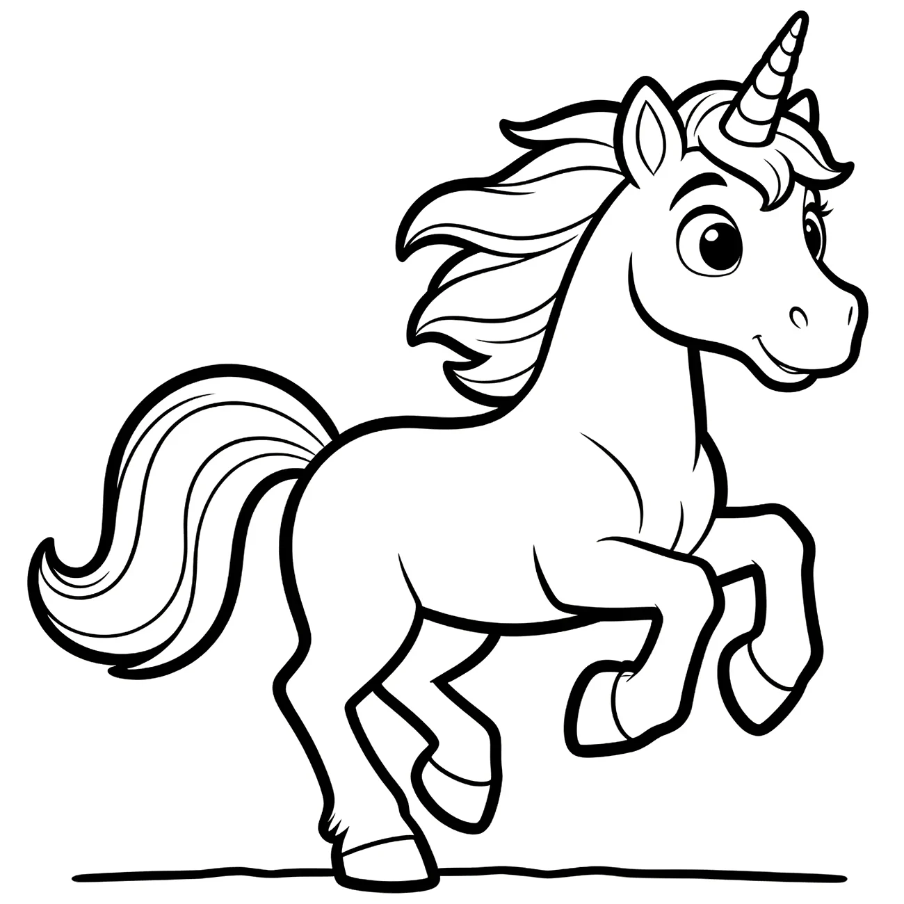 Skákajúci jednorožec v pohybe (variant 2)