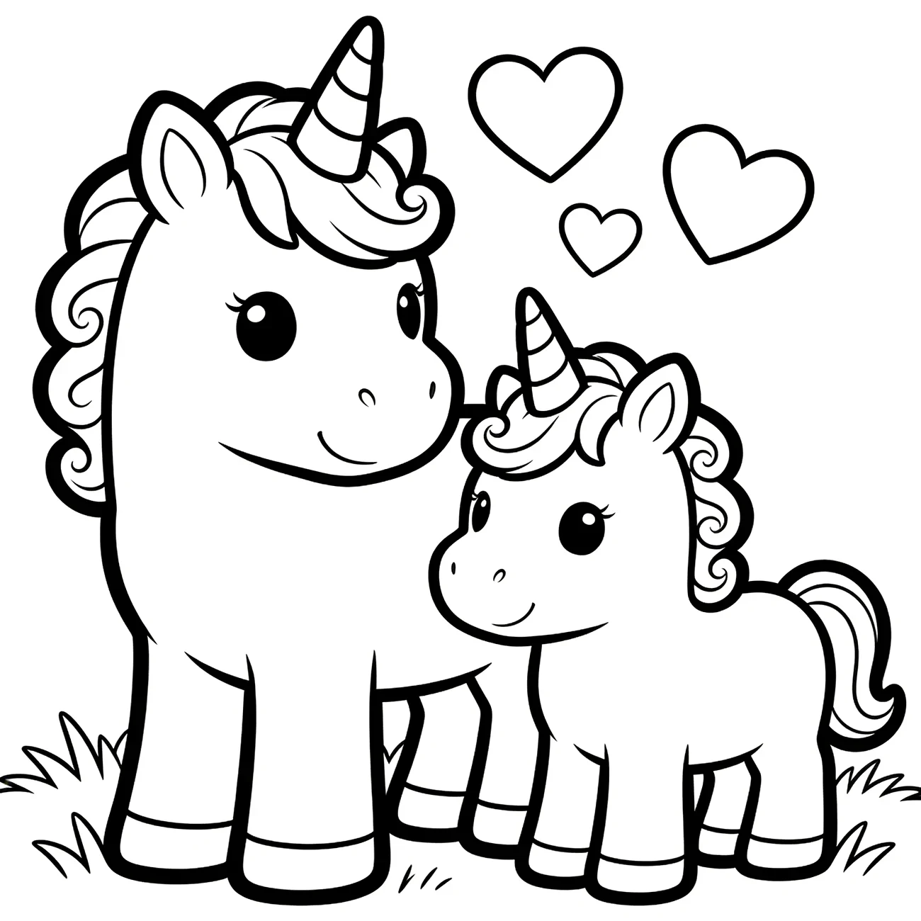 Mama jednorožec s mláďatkom (variant 2)