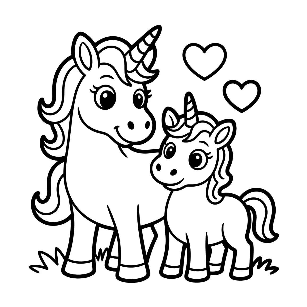 Mama jednorožec s mláďatkom