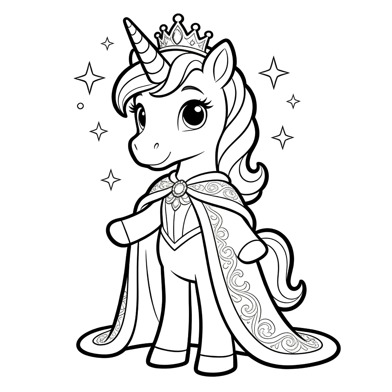 Princezná jednorožec s korunkou (variant 2)