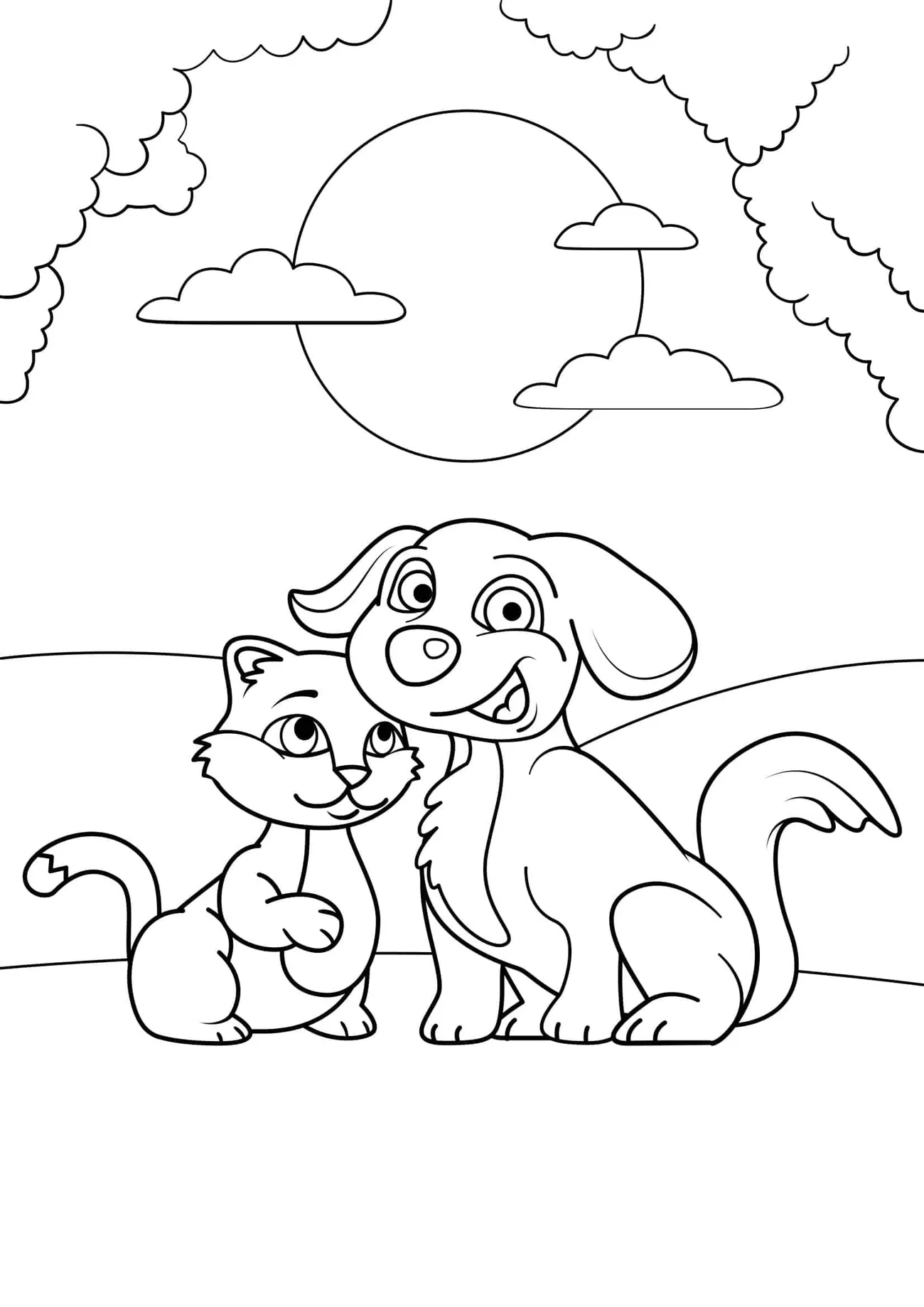 Omaľovánka - mačka - 10