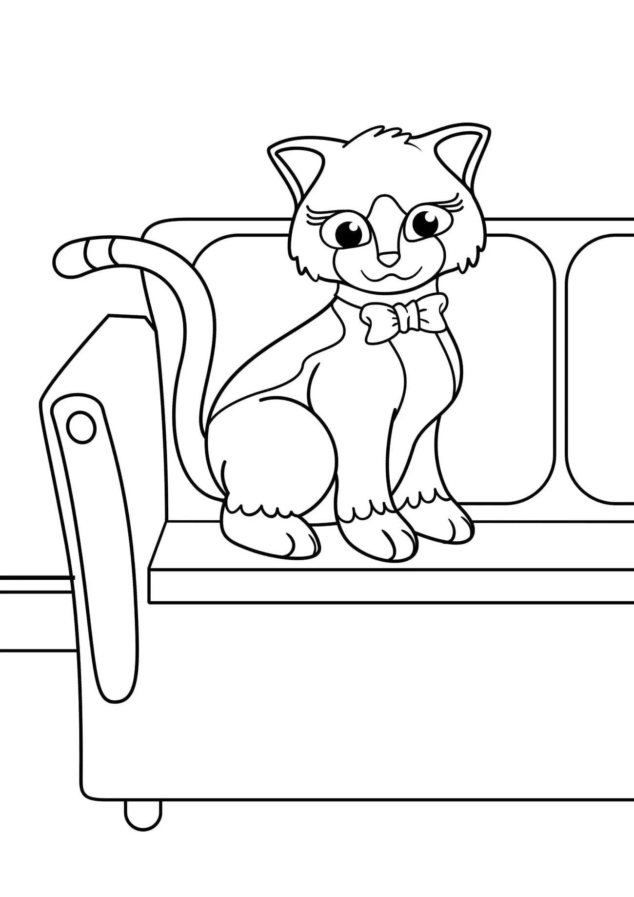 Omaľovánka - mačka - 17