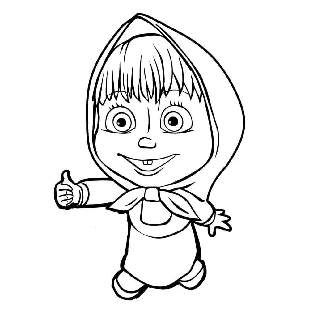 Omaľovánka - Máša a medveď - 24