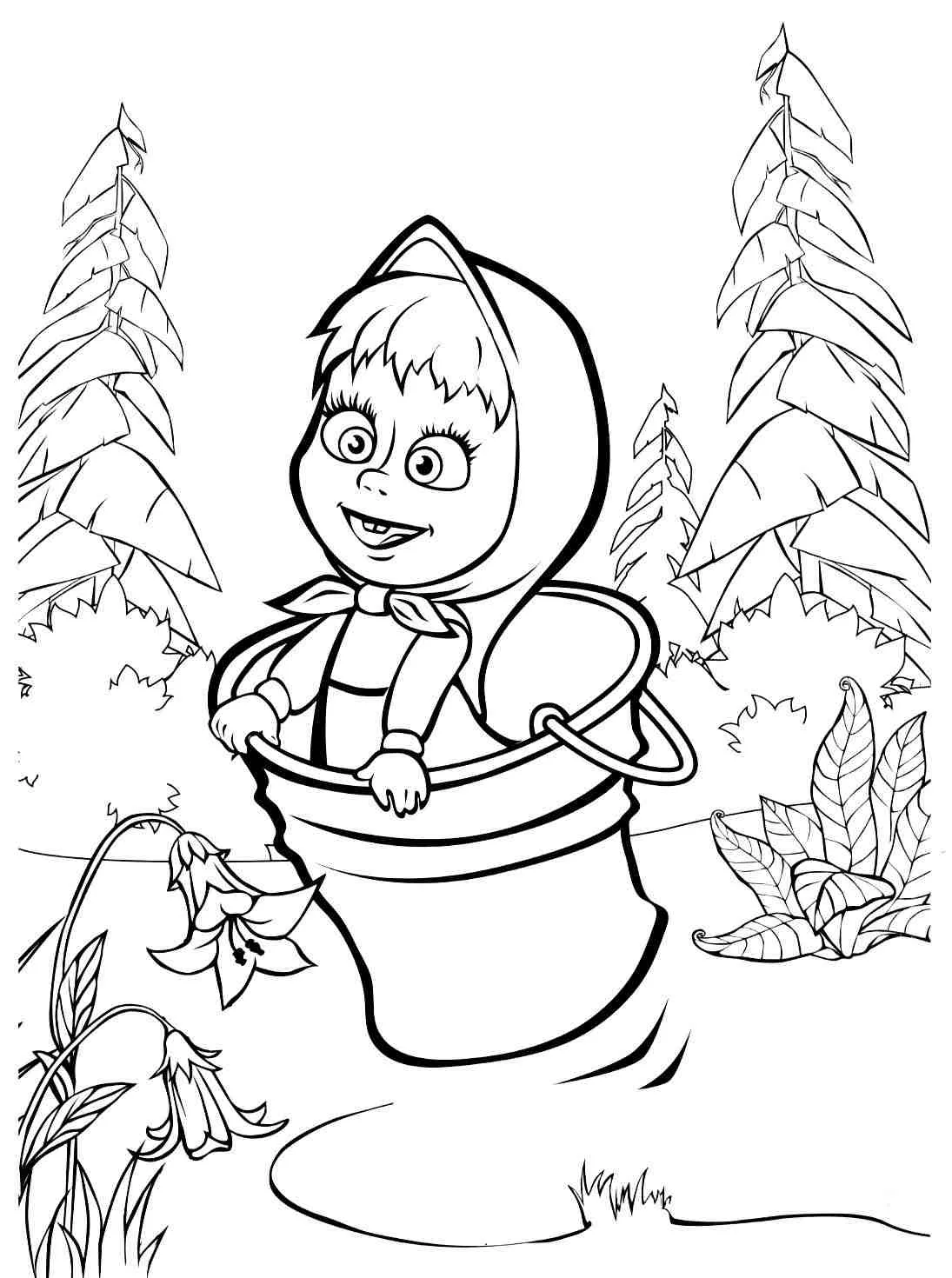 Omaľovánka - Máša a medveď - 5