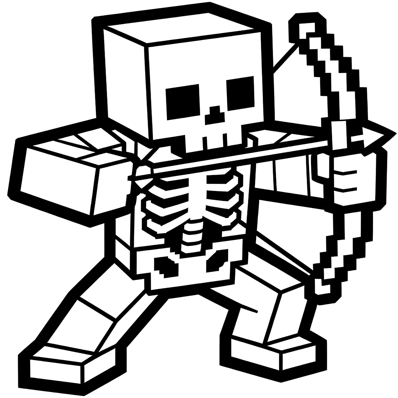 Minecraft kostlivec s lukom (variant 2)