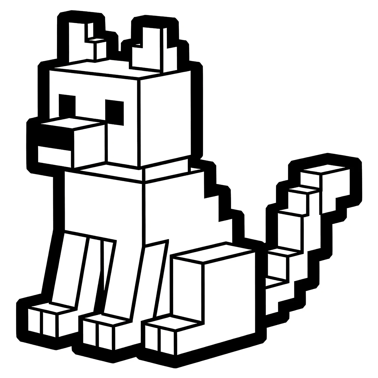 Minecraft mačka alebo vlk – domáci miláčik (variant 2)