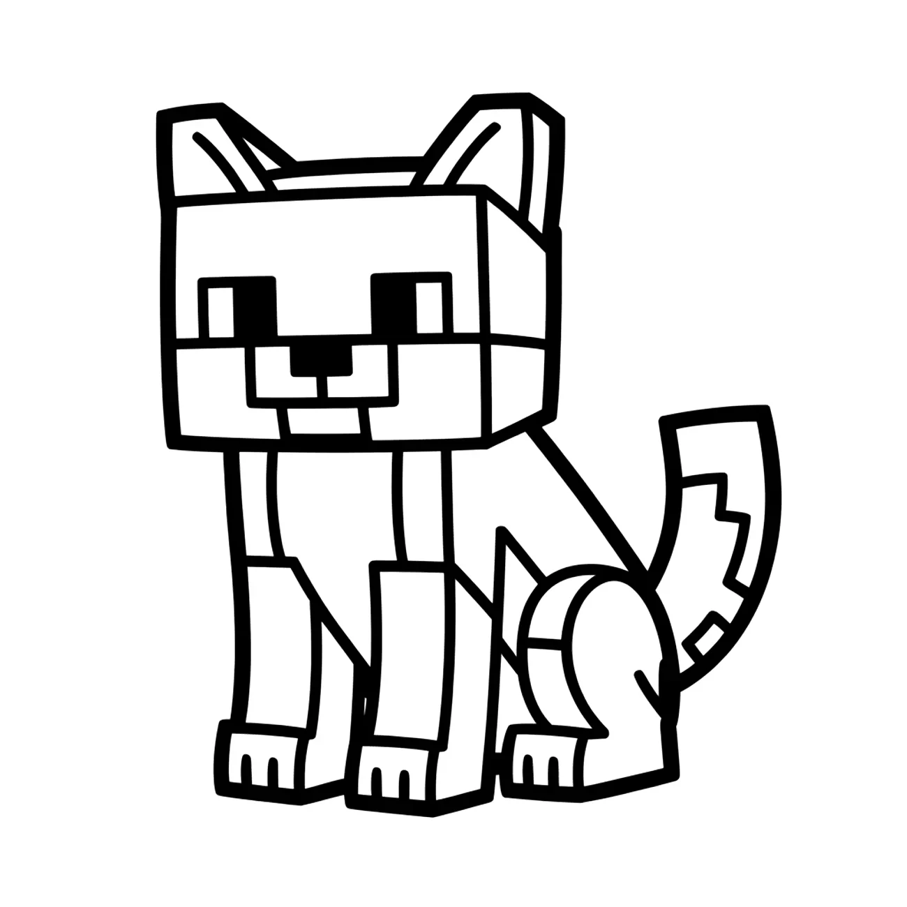 Minecraft mačka alebo vlk – domáci miláčik