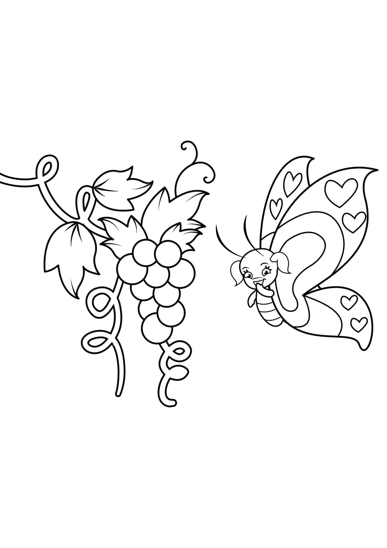 Omaľovánka - Motýľ - 8