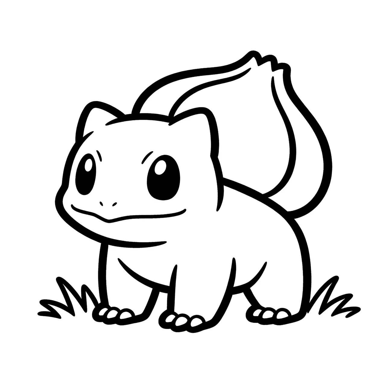 Bulbasaur Pokémon s rastlinou na chrbte (variant 2)