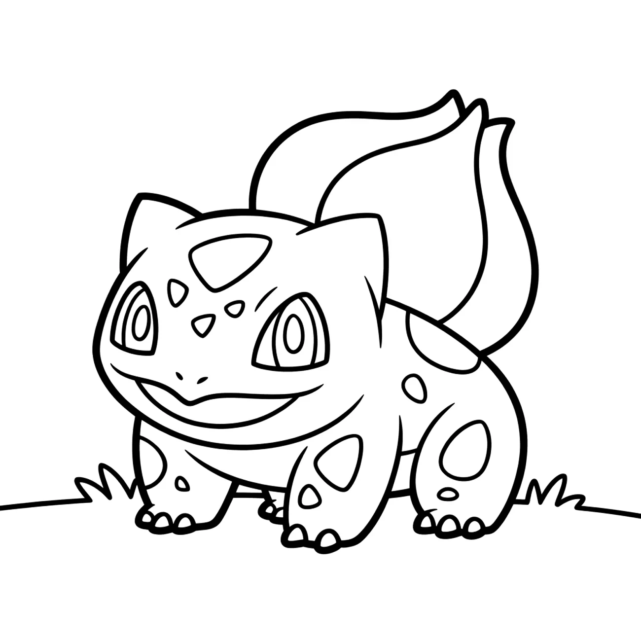 Bulbasaur Pokémon s rastlinou na chrbte