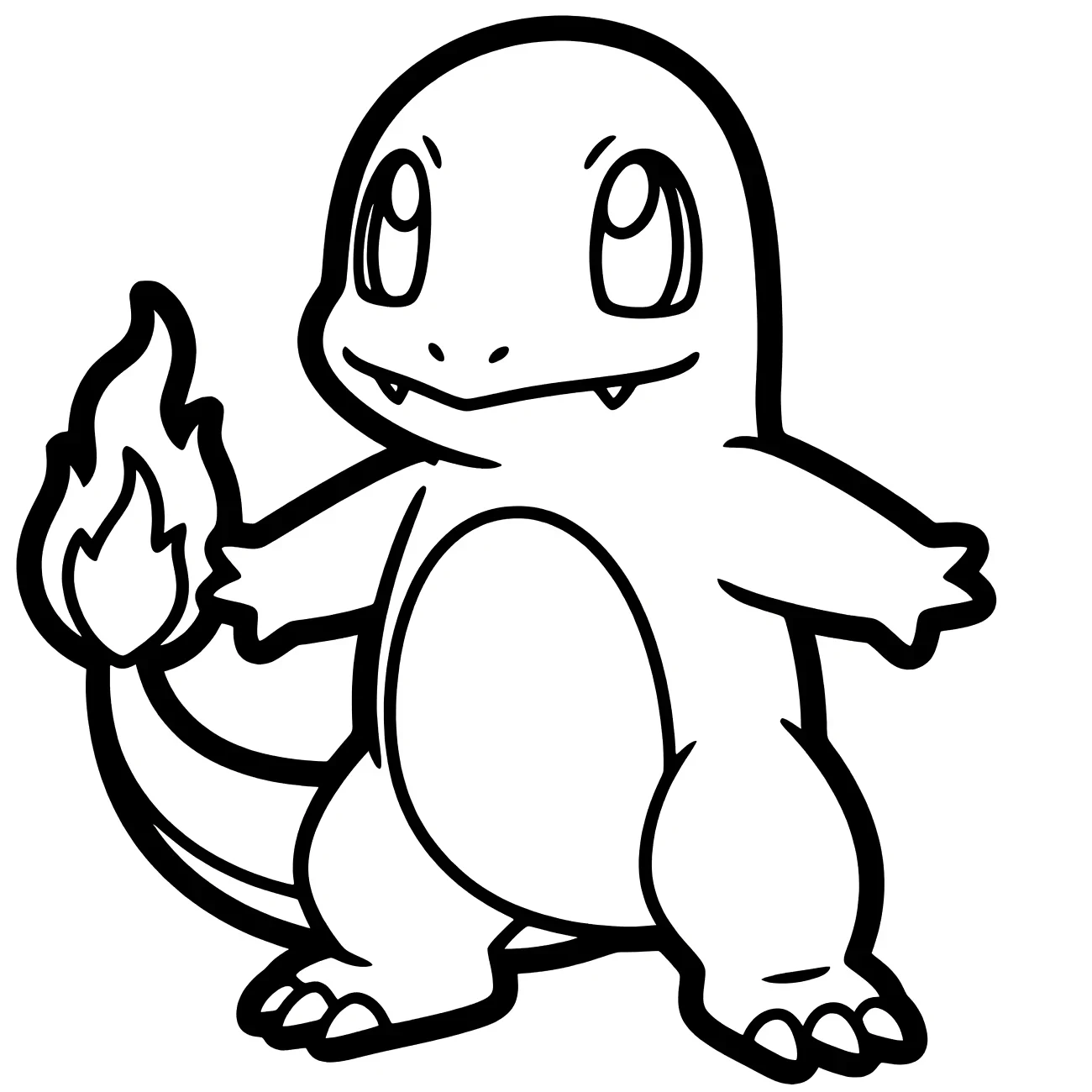 Charmander Pokémon s plamienkom na chvoste (variant 2)