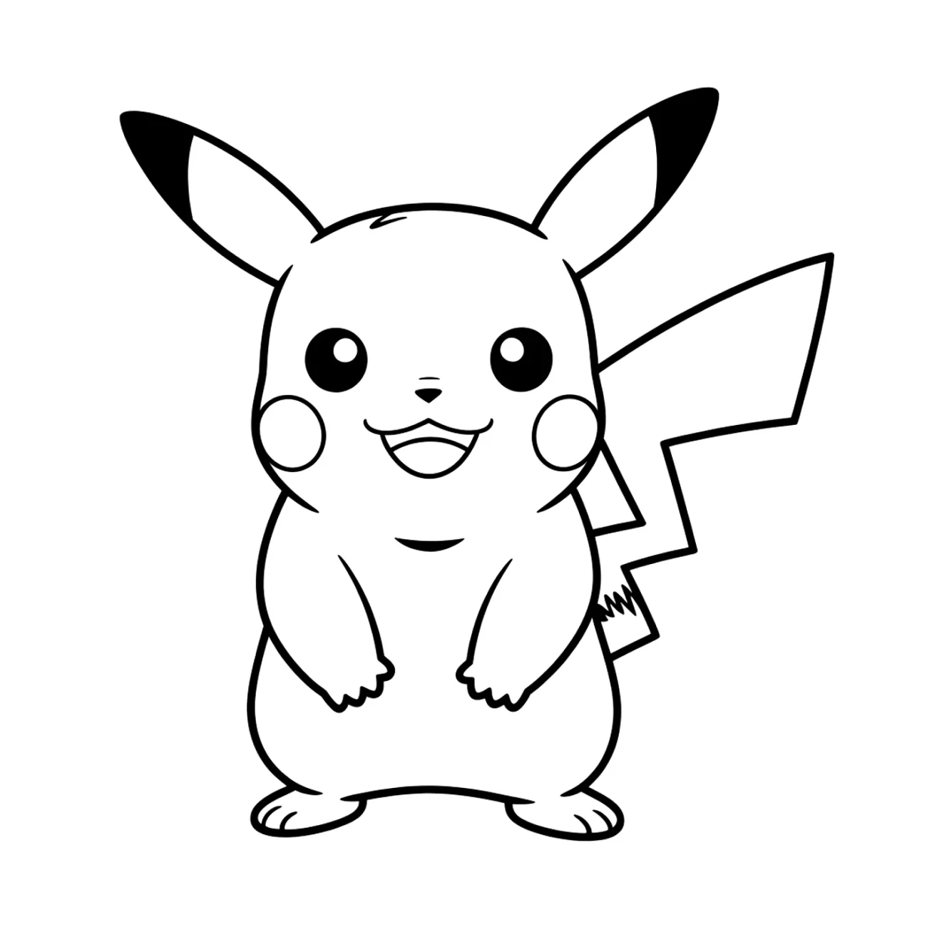 Pikachu Pokémon stojaci spredu
