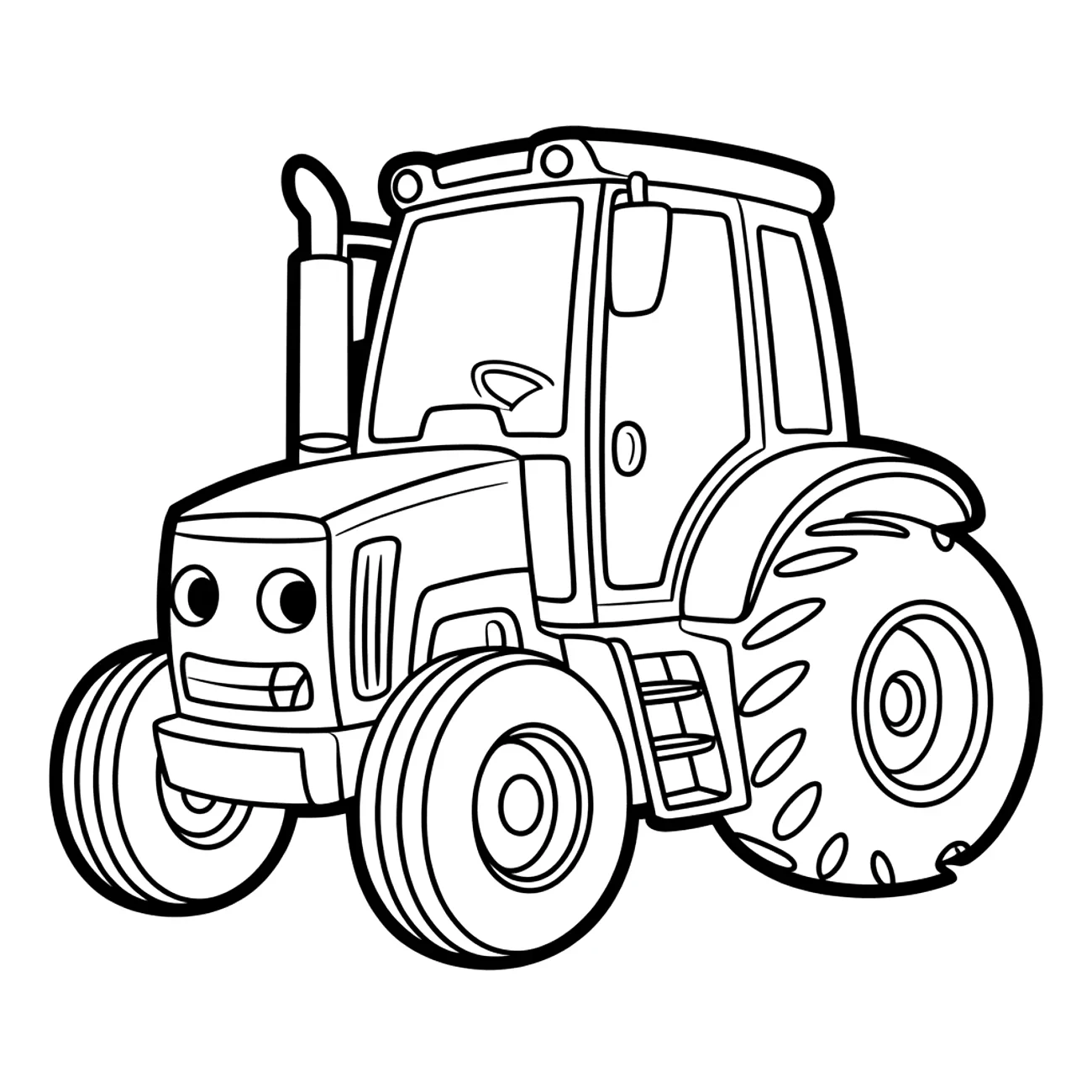 Realistický traktor bez tváre