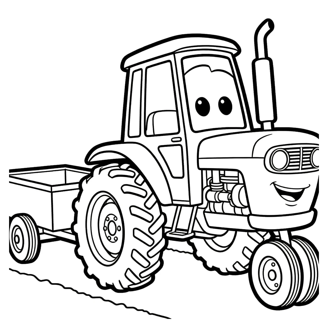 Klasický traktor s vlečkou