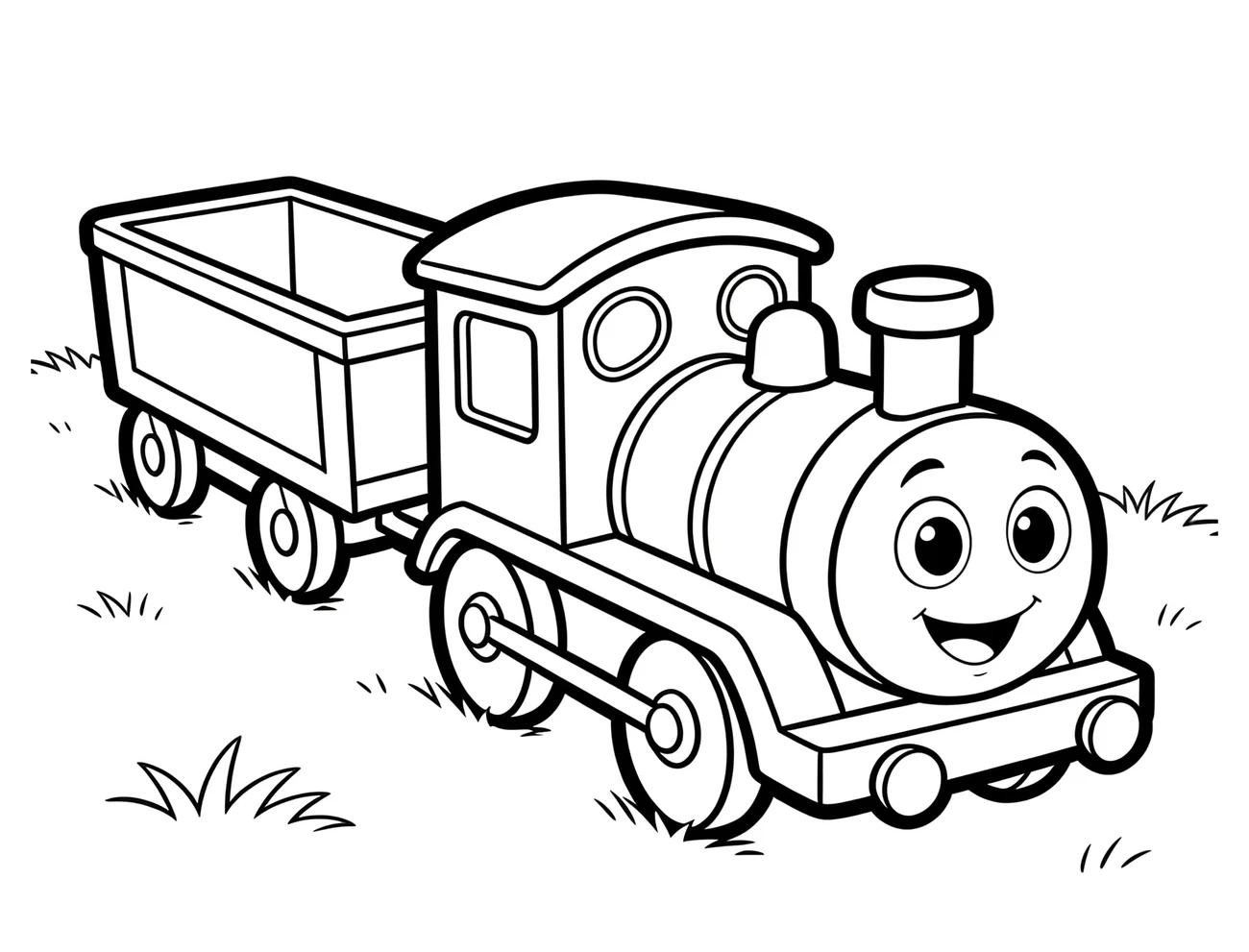 Detský vláčik na lúke