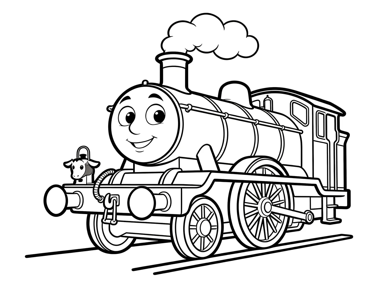 Parný rušeň spredu