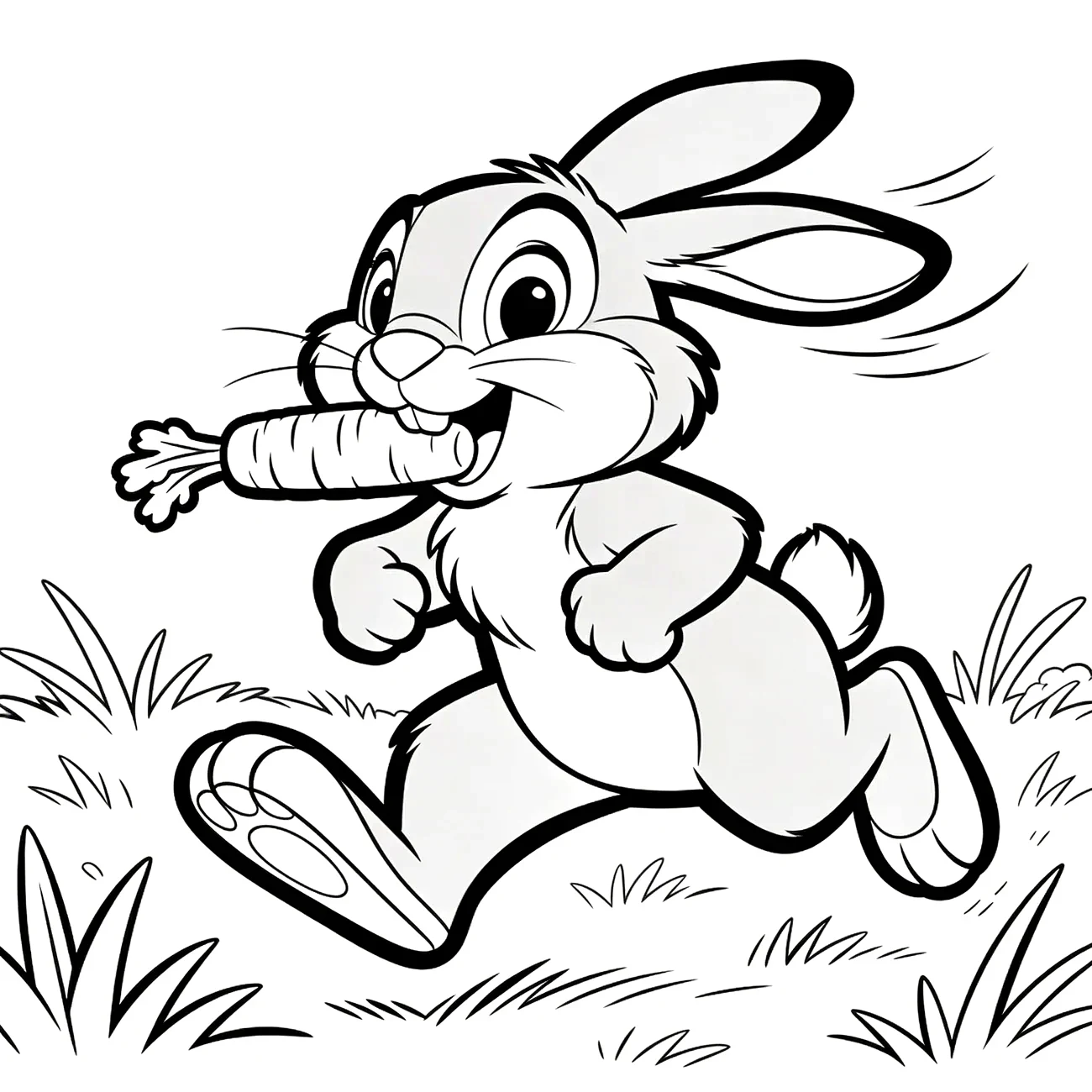 Zajac hopkajúci s mrkvou (variant 2)