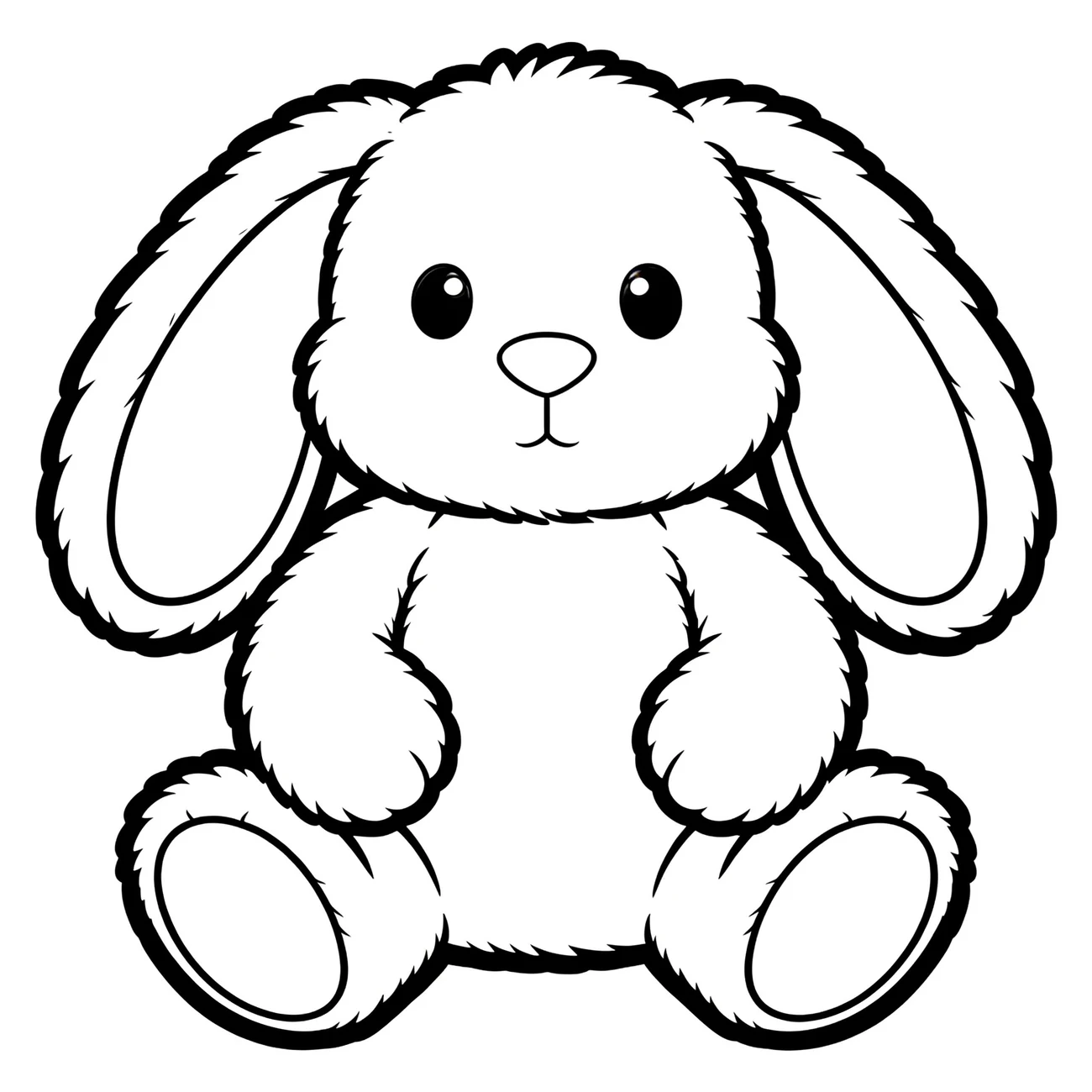 Zajac plyšový sediaci