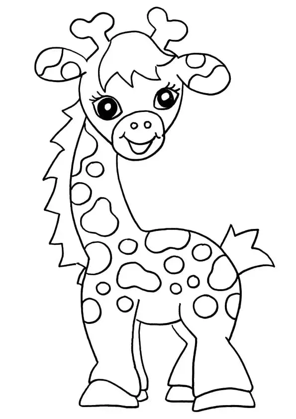 Omaľovánka - Žirafa - 1
