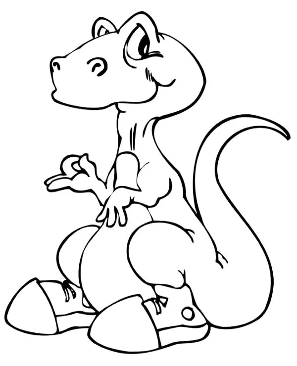 Omaľovánka - Dinosaurus