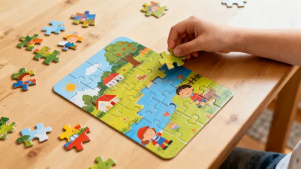 Puzzle na stole