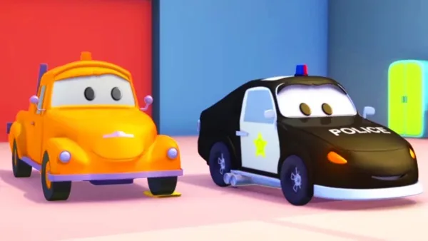 Mesto áut – Policajné auto a odťahovák