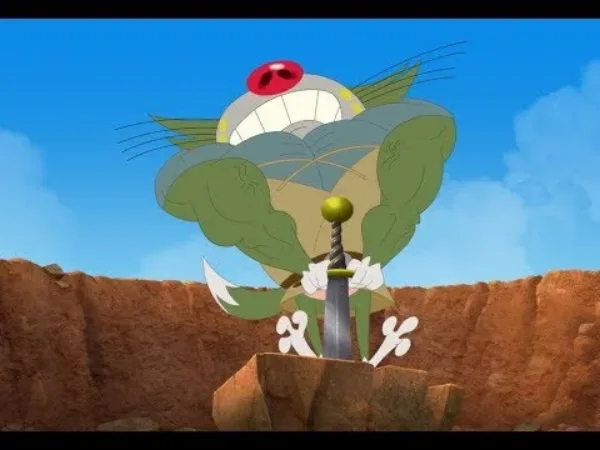 Oggy a šváby – Oggy a šváby - legenda o excalibure